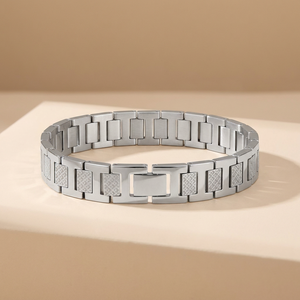 Bracelet chaîne acier inox unisexe, bangle hypoallergénique étanche, bracelet sangle crocodile réglable pour gros - Product Image 5