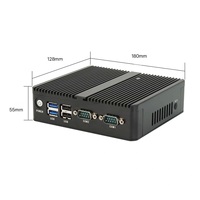 Mini-PC embarqué horizontal IPC107-N100 en alliage d'aluminium, 8 Go de RAM, 128 Go SSD, sans ventilateur, multi-LAN, port COM pour le contrôle d'automatisation