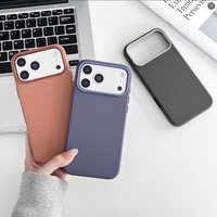 Kain resmi terbaru PU Dompet casing kulit untuk IPhone 17 pro max 16 pro max penutup 17AIR 17 Pro mendukung pengisian nirkabel