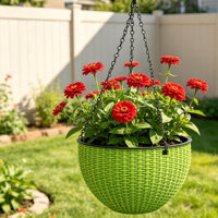 Pots de fleurs suspendus traditionnels à double compartiment, auto-arrosants, 1,28 L, en PP, pour usage intérieur/extérieur, maison et jardin