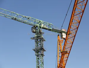 Qtz80 6ton Pequeno Flat Top Tower Crane Preço de Fabricação Novo Produto Único 2020 Fornecido ISO Tower Crane Travelling Chassis 6T