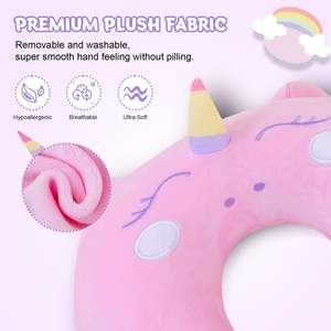 Rose mignon licorne Animal mémoire mousse voitures <span class=keywords><strong>vol</strong></span> avion repose-tête enfant en bas âge enfants cou soutien <span class=keywords><strong>voyage</strong></span> oreiller pour enfants adultes - Product Image 4