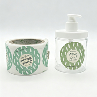 Etiquetas Adhesivas para Baby Shower, Logotipo Personalizado Impreso, Adhesivo Impermeable para Envolver Regalos, Rollo de Etiquetas de Vinilo, Laminado Brillante