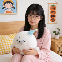 Coussin en peluche phoque endormi mignon, super doux, animal marin, pour le sommeil et les câlins, cadeau d'anniversaire, vente en gros et au détail
