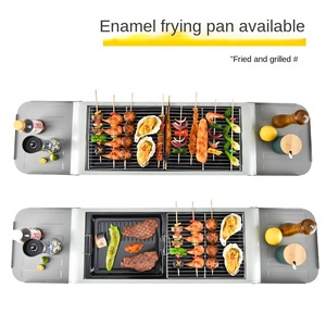 <span class=keywords><strong>Barbecue</strong></span> au <span class=keywords><strong>charbon</strong></span> <span class=keywords><strong>de</strong></span> <span class=keywords><strong>bois</strong></span> portable en métal pour l'extérieur, pliable, avec étagère en fonte, <span class=keywords><strong>valise</strong></span> pour un usage domestique - Product Image 2