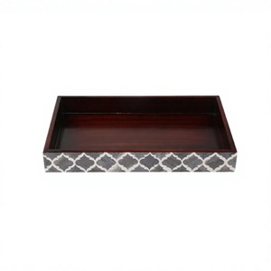 Premium Quality Luxury Handmade Bone Inlay <b>Tray</b> <b>Vanity</b> Storage <b>Bathroom</b> Bedroom Decor India Home Gift Organizer Accent Table Set - Product Image 1