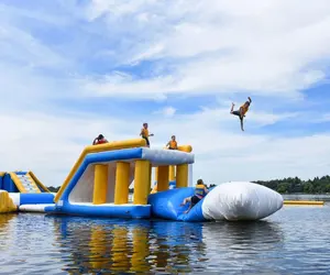 Catapulta de agua inflable de alta calidad, almohadilla de lanzamiento para juego de agua