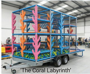 Centro de Diversión Portátil con Temática Personalizada, Remolque de Juegos Blandos Móvil - Parque de Trampolines Integrado con Temática de Jungla/Océano/Zoológico para Eventos - Product Image 2