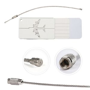 Étiquettes de bagages en alliage d'aluminium avec motif d'avion en plusieurs couleurs pour le voyage et l'identification - Product Image 5