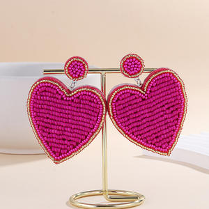 Nouveau métal coeur long gland boucles d'oreilles français Premium boucles d'oreilles mode polyvalent Style boucles d'oreilles en gros femme - Product Image 4