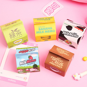 Free Sample Milk Box Creative Cute Cartoon Monthly Sticky Notes Notepad Memo Pads