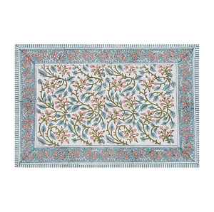 Mantel de algodón estampado Handblock, mantel con estampado floral para comedor y ropa de cama disponible a precio mayorista - Product Image 4