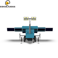 Solution d'éclairage mobile NV3480 Tour d'éclairage LED solaire pour événements en plein air Tours d'éclairage montées sur remorque
