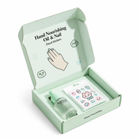 Boîte d'expédition personnalisée en carton ondulé mat laminé avec revêtement UV, emballage mignon à motif de dessin animé pour huile nourrissante pour les mains