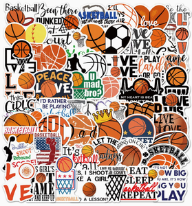 50 autocollants personnalisés en PVC pour le basketball, imperméables, résistants aux déchirures, couleurs vives, pour ordinateur portable ou voiture, pour les fans de dessins animés - Product Image 4