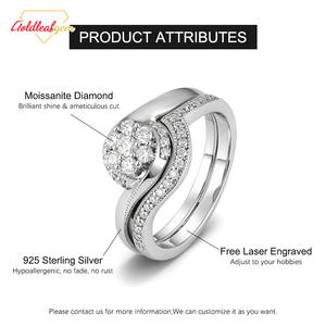 Anillo de Joyería Personalizado Goldleaf, Plata S925, Moissanita Corte Redondo, 1ct 2ct 3ct, D VVS - Product Image 5