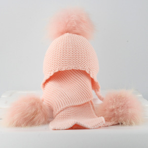 Gorro <span class=keywords><strong>de</strong></span> Invierno <span class=keywords><strong>para</strong></span> <span class=keywords><strong>Niños</strong></span> con Pompón <span class=keywords><strong>de</strong></span> Piel <span class=keywords><strong>de</strong></span> Mapache Auténtica, <span class=keywords><strong>Gorros</strong></span> <span class=keywords><strong>de</strong></span> <span class=keywords><strong>Lana</strong></span> Tejidos con Orejeras <span class=keywords><strong>para</strong></span> Niñas, Gorro y Bufanda <span class=keywords><strong>de</strong></span> <span class=keywords><strong>Ganchillo</strong></span> <span class=keywords><strong>para</strong></span> Bebé - Product Image 3