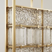 Cloison en cristal, briques de verre architecturales, carreaux muraux décoratifs pour hôtels, composant décoratif en cristal