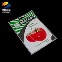 Sac d'emballage de graines de tomates en plastique anti-odeur mylar scellé trois côtés imprimé sur mesure
