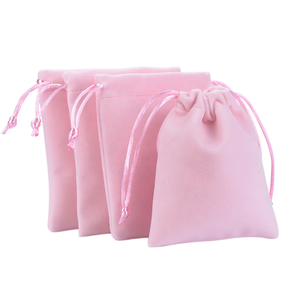 Custom Velvet Jewelry <b>Pouches</b> and Drawstring Closure Canvas Bag Disposable for Gemstones Necklaces Watches - Product Image 3