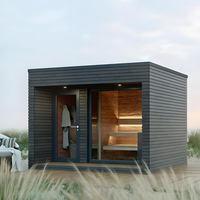 Cabina de Sauna Infrarroja Triunity TZ-JTT-432 de Cedro Rojo/Hemlock/Abeto con Calefacción Eléctrica, Control por Computadora, Energía Solar, para Exteriores/Villa