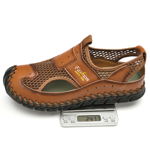 Sandalias de hombre al por mayor con superficie de malla y diseño hueco, nuevas sandalias de hombre de buena calidad, zapatos de playa grandes - Product Image 6