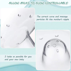 Protecteur de <span class=keywords><strong>mamelon</strong></span> anti-morsure pour mère en silicone ultra fin pour l'allaitement du nouveau-né 2 paquets blanc sans BPA - Product Image 3