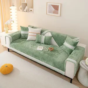 Fundas de Sofá Antideslizantes y Gruesas, Lavables, Universales, para Sala de Estar, Color Sólido, Lisas, Suaves, para Sofá de 4 <span class=keywords><strong>Plazas</strong></span>, Protectoras - Product Image 2