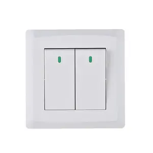 Factory Direct Sales Luxury Modern Wall Lighting Dual Switch 2Gang 1Way 2Way High-Quality Household Safety Wall Switch