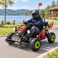 Kart électrique sportif 1500W 40km/h à transmission par chaîne, freins à disque, rouge, jaune, bleu, vert, 165x85x100cm, pour course en extérieur
