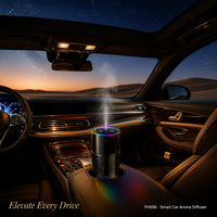 Diffuseur d'arômes pour voiture 180 ml, plafond étoilé, 7 couleurs RGB, sans danger pour les bébés, extrait de plantes, OEM, vente en gros, conforme aux normes MSDS CE RoHS