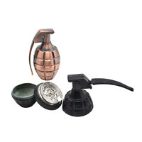 Moulin à tabac en forme de Grenade en alliage de Zinc, 4 pièces, 46mm, nouveauté promotionnelle, Logo personnalisé