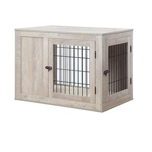 Mobilya köpek sandık kapalı estetik köpek kulübesi kapı ile Modern ahşap tel Pet House köpek kafesi uç yan masa komidin - Product Image 1