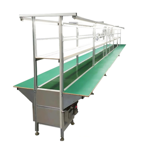 PVC Green Flat <strong>Belt</strong> <strong>Conveyor</strong> / Conveyer System for Industrial Assembly Production Line - Product Image 3