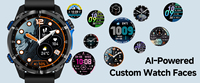 Reloj Inteligente Hd350pro con Pantalla Táctil AMOLED de 1.32 Pulgadas, 5-10 Días de Duración de la Batería, Llamadas Bluetooth, Llamadas de Voz, GPS, 3ATM, Silicona