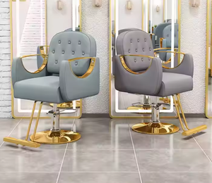 Sillón de Barbería y Salón de Belleza Giratorio, Ajustable, de Cuero de Lujo, Diseño Moderno para Estilistas y Tatuadores - Product Image 4