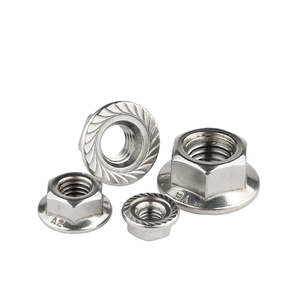 Écrou de blocage à bride noir en acier inoxydable, hexagonal dentelé, type à tête hexagonale avec bride, M2.5 M3 M4 M5 M6 M8 M10 X 1.25 5/8" UNC UNF - Product Image 3