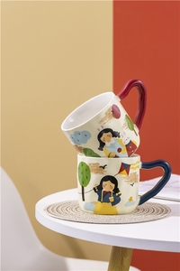 Customizable Cute Lovely Carton Ceramic Porcelain <b>Mug</b> Coffee Cup <b>Set</b> Porcelain Coffee Cup <b>Mug</b> <b>Set</b> With Lid Spoon - Product Image 3