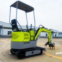 Penjualan Langsung Pabrik Mini Excavator 1.2 Ton untuk Penanaman di Kebun, Excavator Diesel, Excavator Crawler