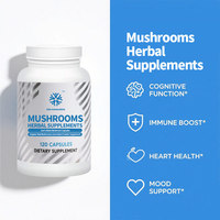 Capsules de champignons purs à marque privée : Soutien cognitif et immunitaire – Complément à base de champignons naturels (Crinière de lion)