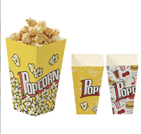 Boîtes à Popcorn en Carton Blanc Jetables Pas Chères en Gros – Emballage Personnalisé Imprimé de Taille sur Mesure pour Popcorn