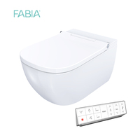 FABIA WC intelligent mural certifié CE, avec bidet électrique automatique en céramique, fonction lavage et massage, vente en gros