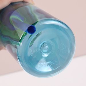 Botella de agua transparente con pajita y asa, de 500 ml, sin BPA, de grado alimenticio, con diseño de pato de dibujos animados, para niños y estudiantes. - Product Image 6