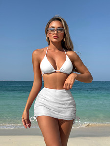 <b>Sexy</b> Red Women's Animal Print Mesh Drawstring 2 Piece <b>Set</b> High Waist Quick Dry <b>Bikini</b> Swimwear - Product Image 4