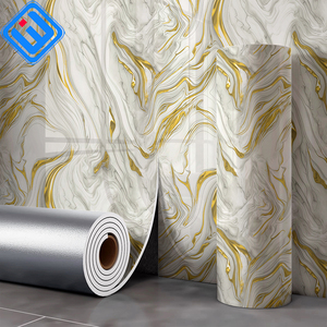 Autocollant mural <span class=keywords><strong>imitation</strong></span> marbre auto-adhésif, adhésif extra fort, imperméable, revêtement mural pour salle de bain et cuisine - Product Image 2