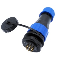 Prise étanche 1pin 2pin 3pin 4pin 5pin 6 7 9 10 12 14pin connecteur étanche SP20 écrou arrière IP68 connecteur de câble prise de courant