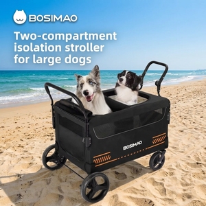 <span class=keywords><strong>Poussette</strong></span> pour animaux de compagnie en métal SQ BOSIMAO E560, grand transporteur pour chiens, pliable, chariot portable pour les sorties et le camping, facile à manier - Product Image 4