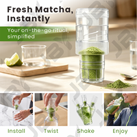 Fournisseur de bouchons de bouteilles de 10g pour poudre de matcha OEM, accessoire de boisson instantanée au thé vert en poudre à secouer, marque privée