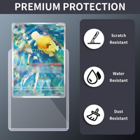 Protège-cartes rigide transparent 3x4 pour cartes de visite standard avec protection RFID 35pt et clip de protection