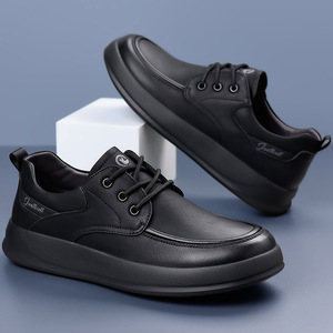 Chaussures en cuir de vachette pour hommes Xijue Bull 2025, nouvelle collection automne-hiver, décontractées, respirantes, légères, à lacets, semelle intermédiaire sans coussinets, surface souple - Product Image 4